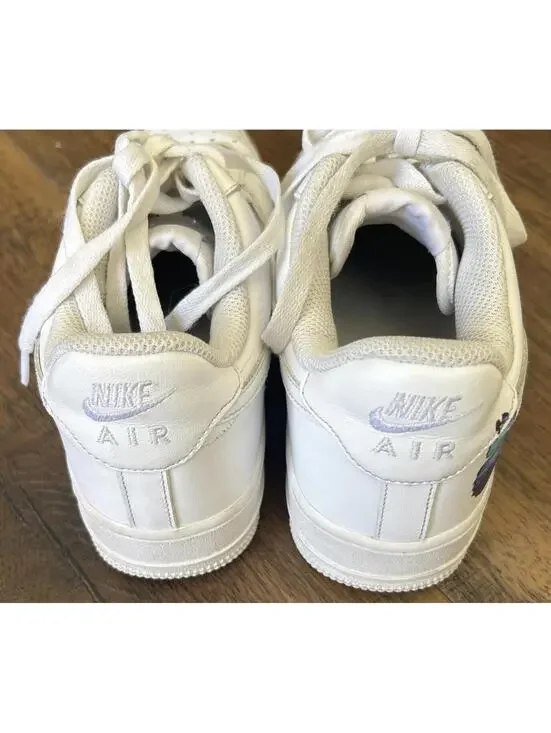 Nike Womens Sz 7 Air Force 1 Low Custom Blue Butterfly White Sneakers DD8959-100 - Picture 8 of 12